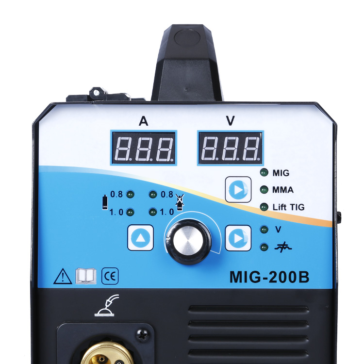 Portable Synergic Inverter igbt welder Mig mag tig mma 200 Co2 gas welding machine