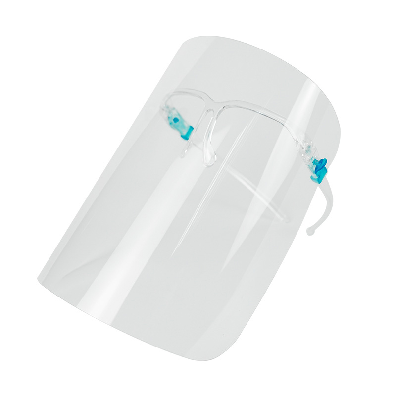 Hot sale protective face shield with glasses frame safety anti-fog face shield