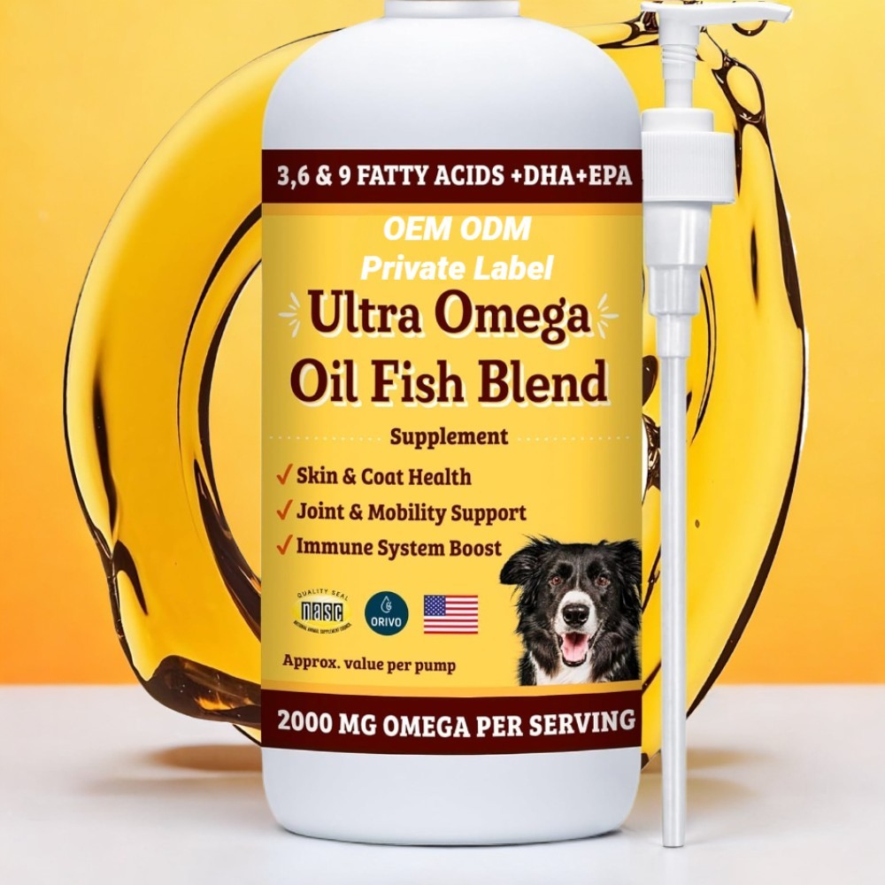 BOBBI PURE Omega 3 Fish Oil Pet Nutrition for Dogs and Cats Custom Wild & Pure Icelandic Liquid Fish Oil Supplement