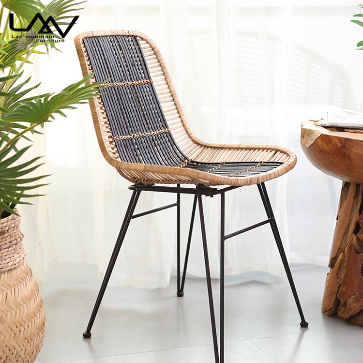 Modern Design Style Cafe Restaurant Dining Chair Leisure Rattan / wicker Weave Outdoor Garden patio Chairs Furniture
