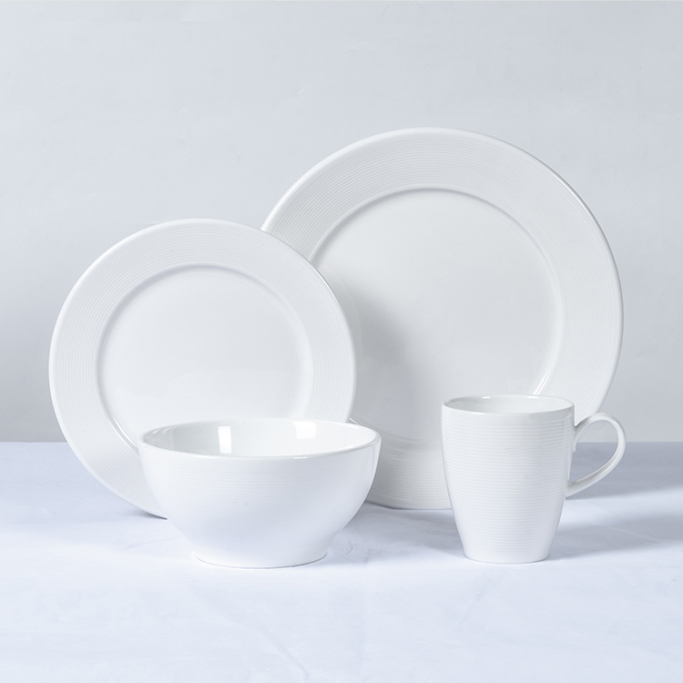 Wholesale sale european plate crockery porcelaine dish dinner sets dinnerware white porcelain dinner ceramic elegance for hotels