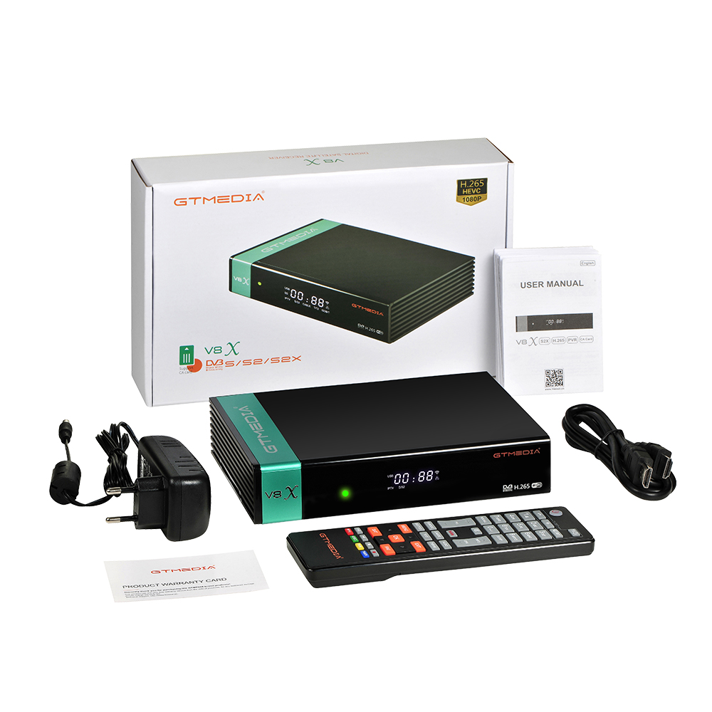 Спутниковый приемник 2020, Новое поступление GTmedia V8X, встроенный 2,4G WIFI, поддержка DVB-S S2 S2X BISS auto roll PowerVu Youtube Youporn