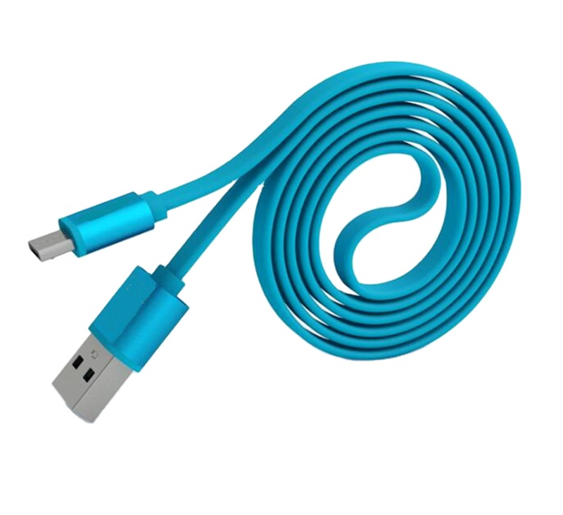 2021 PVC Injection mold usb cable flat data cable colorful type-c/micro usb cable for android