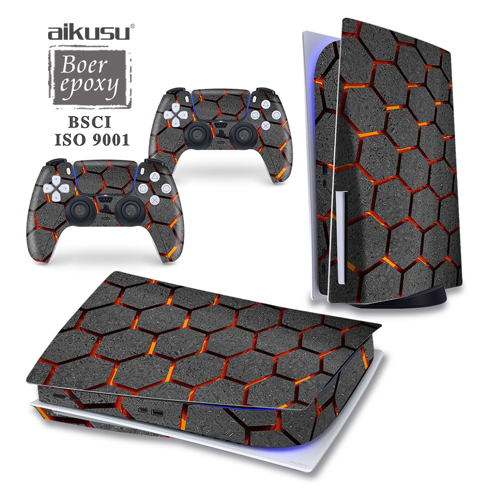Лидер продаж 2021, Черные виниловые наклейки для консоли Ps5, аксессуары для дисков