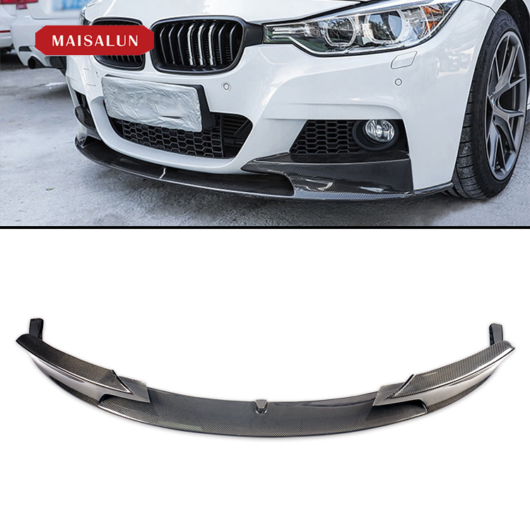 Mp Стиль углеродного волокна передний бампер губы для BMW 3 серии F30 F35 2012 +