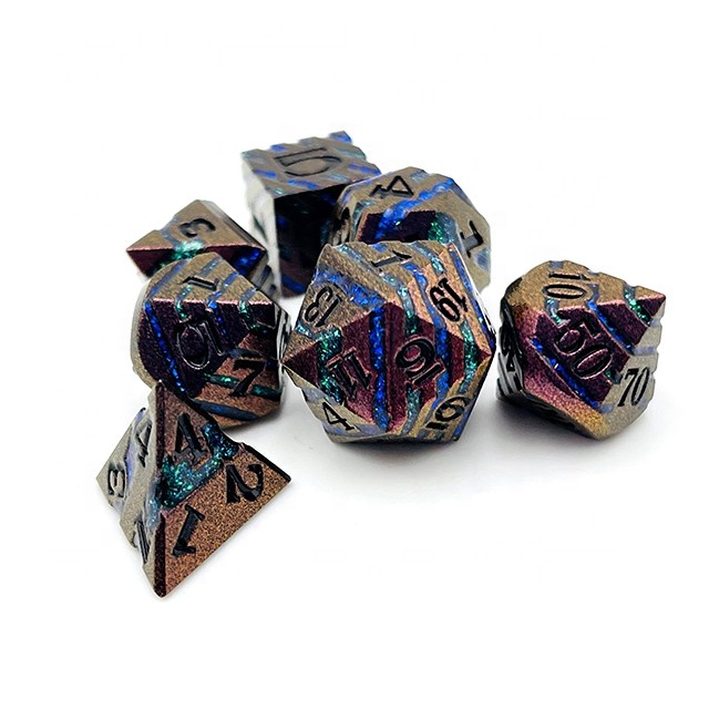Polyhedral d20 dnd dice custom набор металлических костей