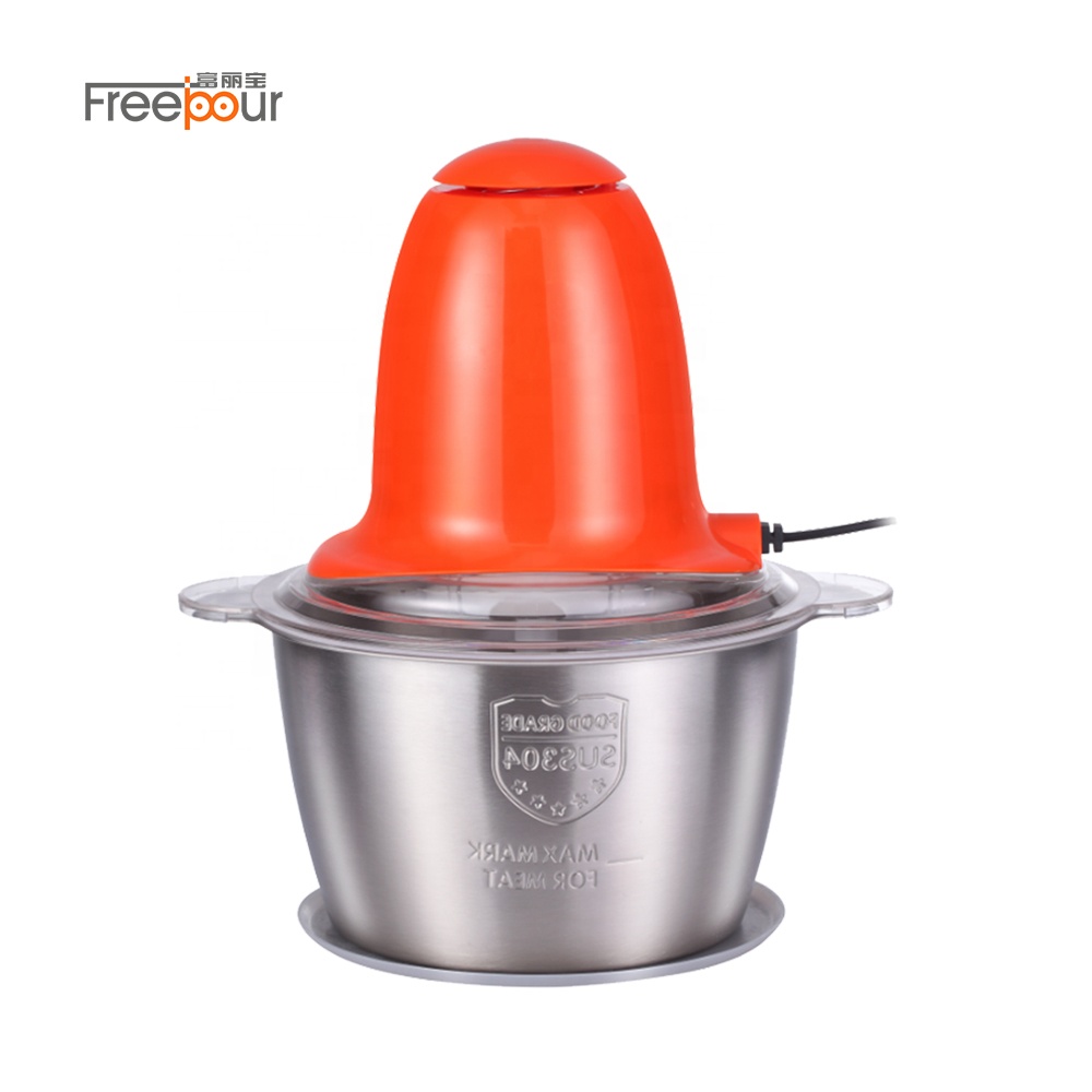 2020 Home Hardware India High Quality Portable Small 220v Electric Meat Grinder with SUS304 Level Mark Bowl