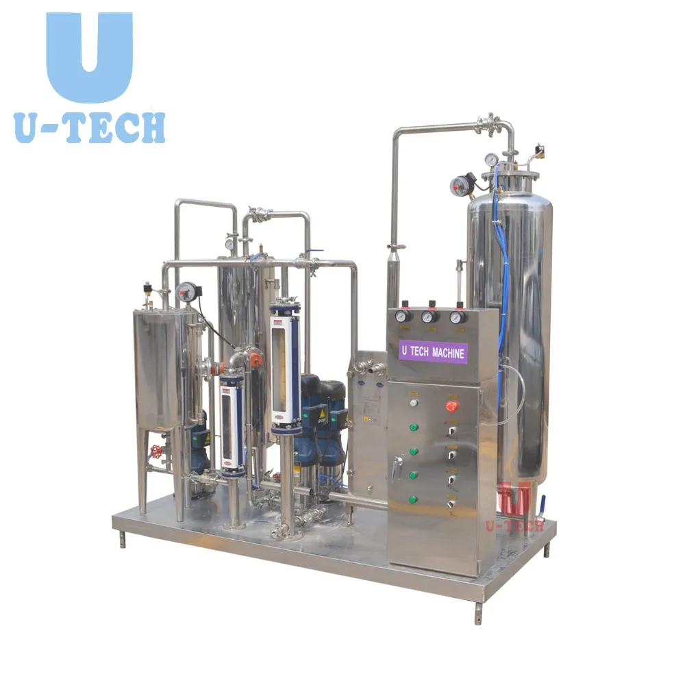 Small Industrial Beverage Mixer / Beverage Processing System / Carbonated Drink CO2 Mixer Machines