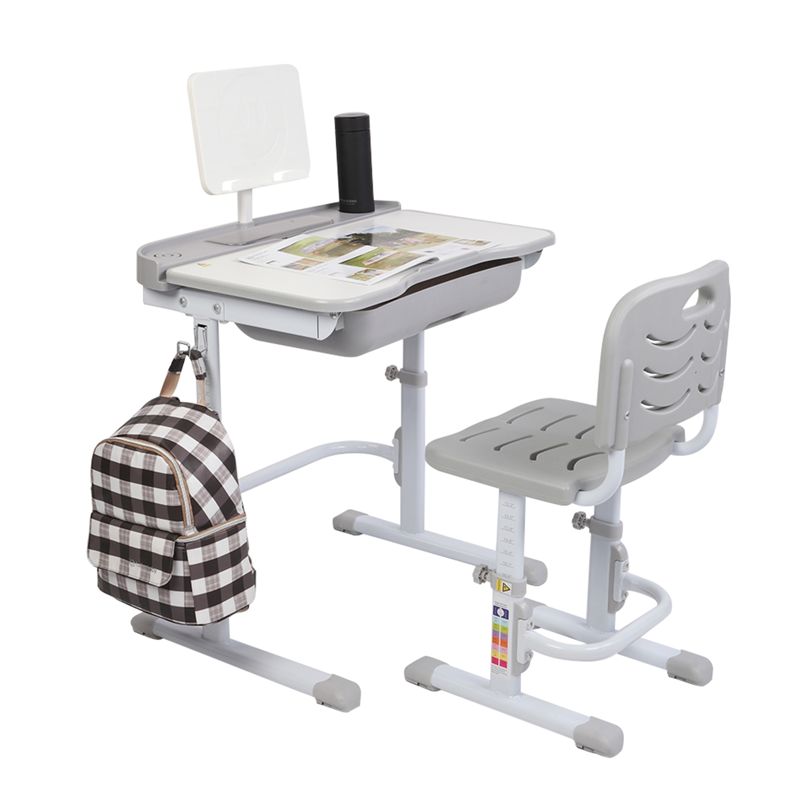 Children's study desk desk home table writing homework desk and chair combination set boy pupils can be raised and lowered