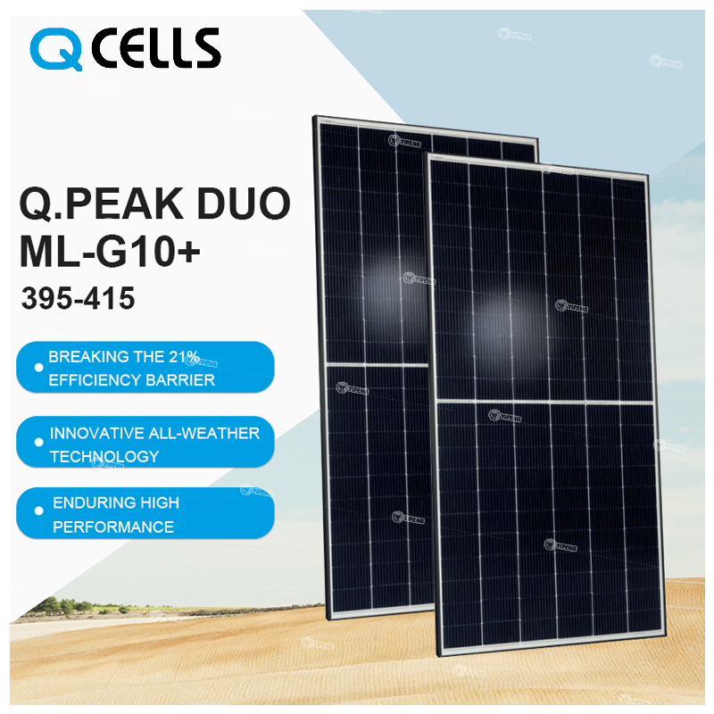 Qcells 465W Qcell 440W Solar 400 Вт Q. Peak Duo L-G5380W 400W 410 G10 400 Hanwha Q-Cells Q.Peak Blk Ml-G10 Pannelli 450W