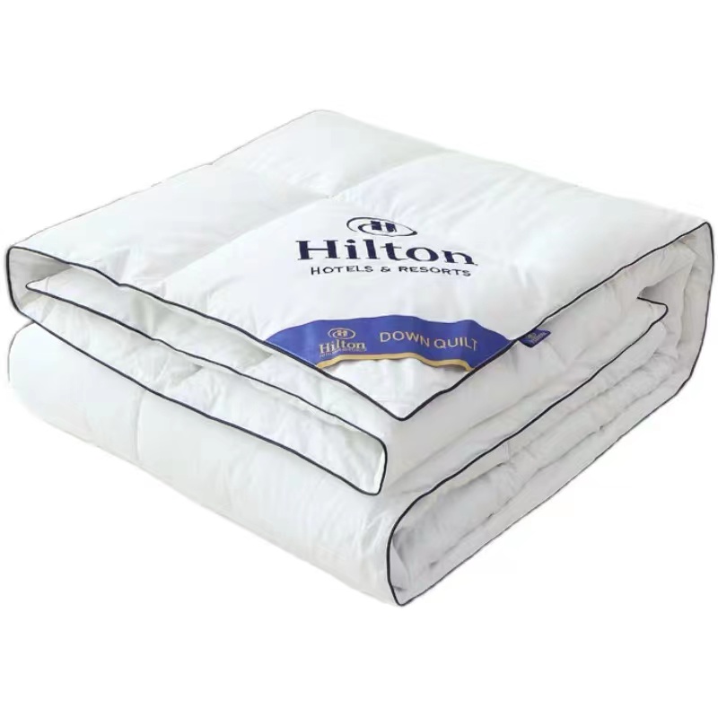 2021 Hot Sale Hilton Comforter with Hang Bag for Healthy Sleep with Microfiber Polyester Fabric 5 Star Hotel Quilt Hilton Quilt