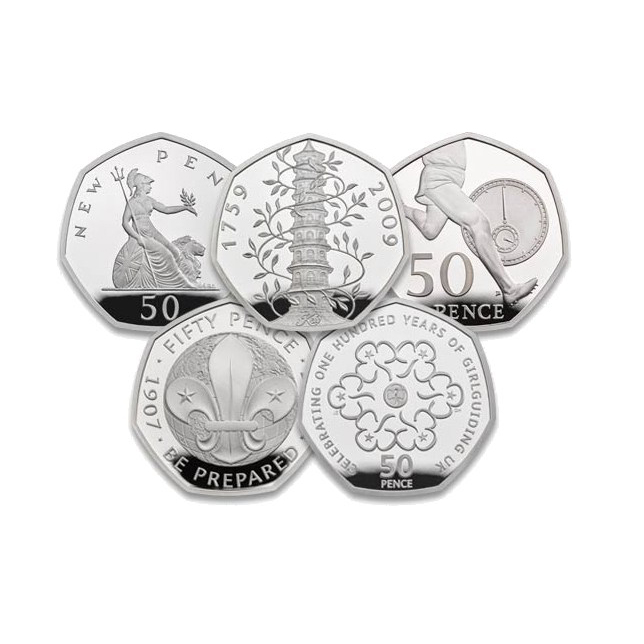 Старая монета на заказ 2009, редкие монеты Kew Garden 50p
