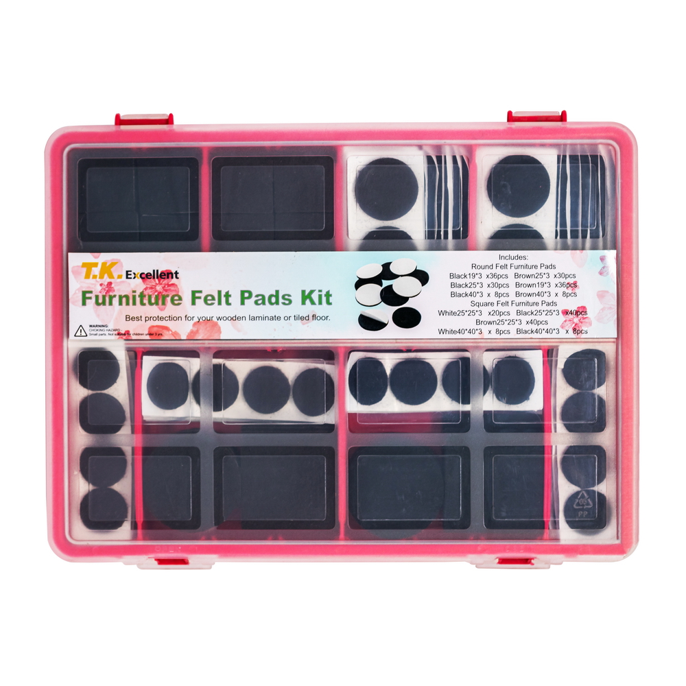 black chair or desk felt adhesives saddle pads set