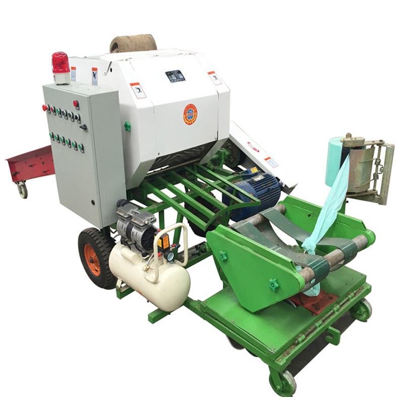 automatic silage baler bundled film round hay compress silage baler machine automatic silage baler bundled film round bale one