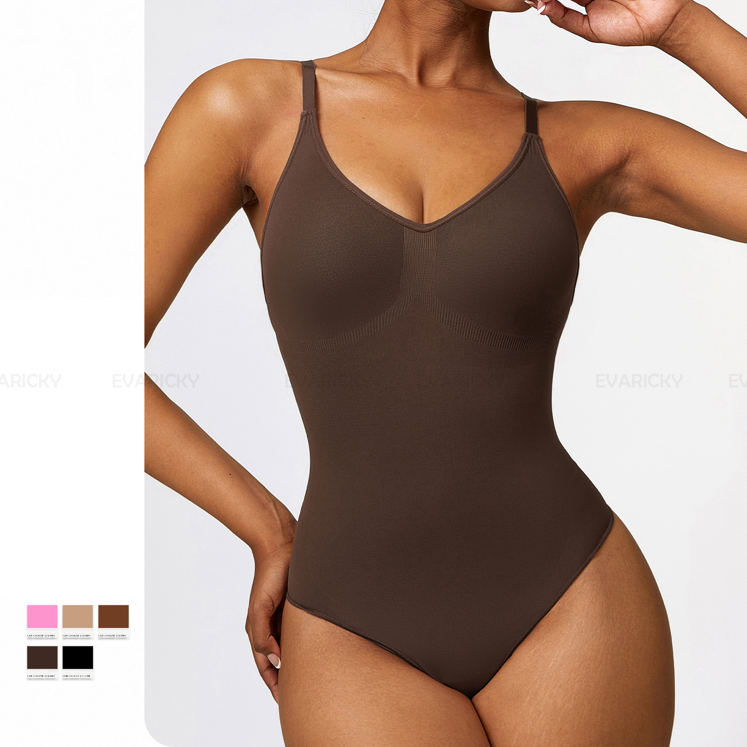 Women Sexy Casual Beauty Back Adjustable Shoulder Strap Compression Bodysuit Mujer Tops Backless Shapewear Bodysuits For Woman