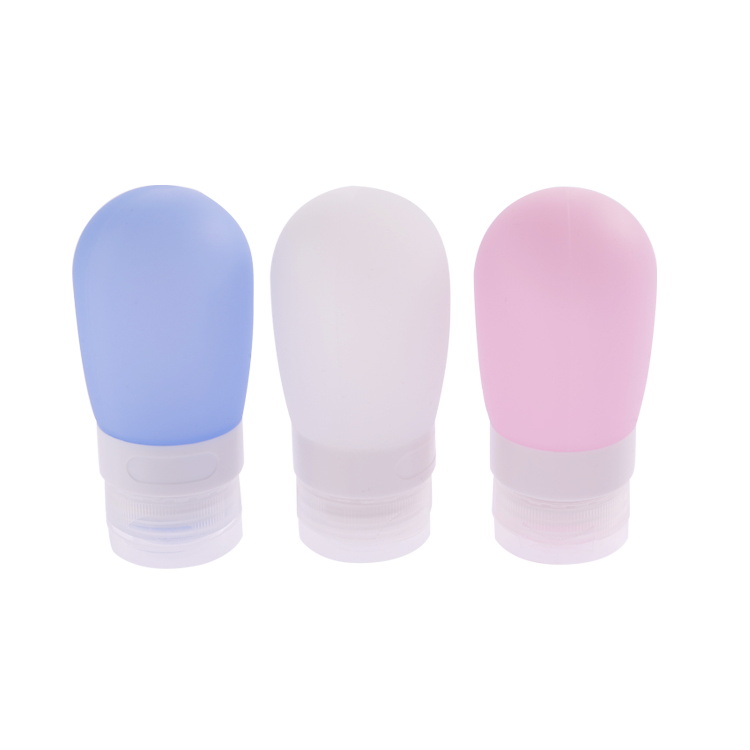 Hot sale 30ml 50ml 2oz Custom Logo Leak Proof Silicone Shampoo Travel Toiletry Soap Bottles Set