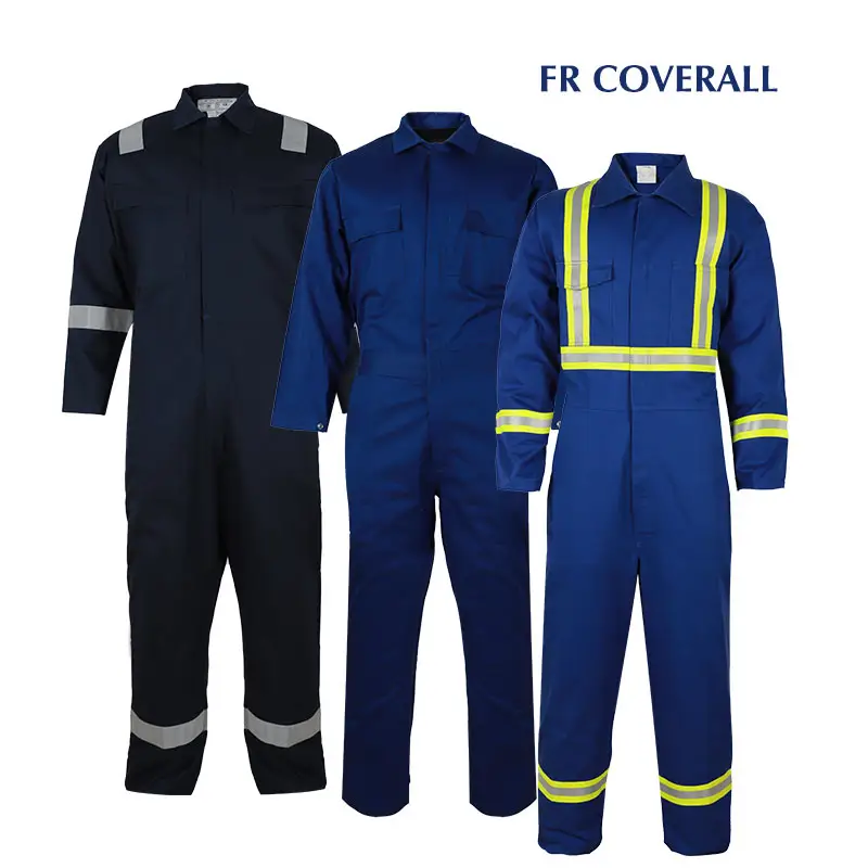 anitstatic oil water resistant coverall fire proof mechanical workwear flame retardant safety coveralls
