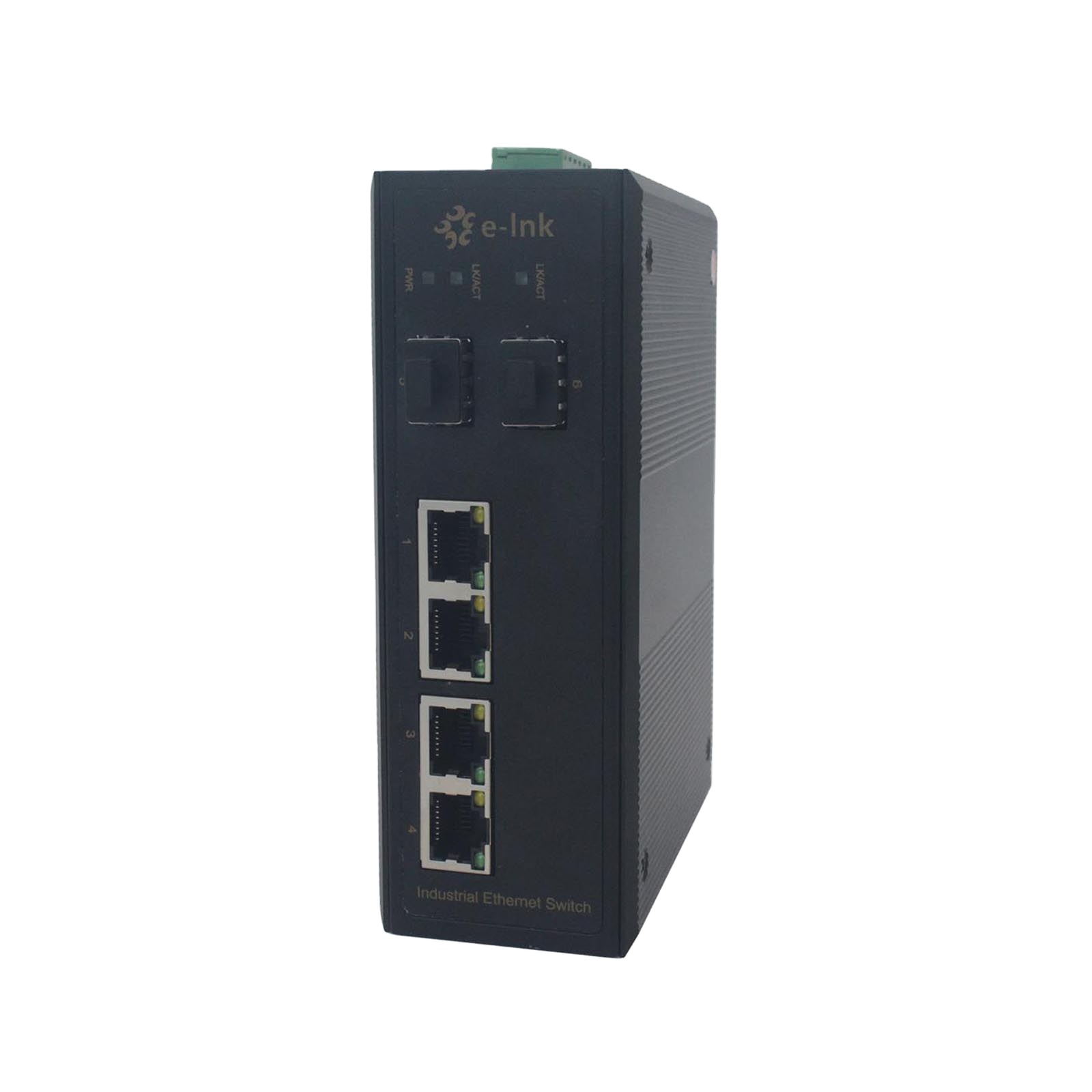 Промышленный 4 порта 10/100/1000T 802.3at PoE + 2 порта 100/1000X SFP управляемый коммутатор Ethernet