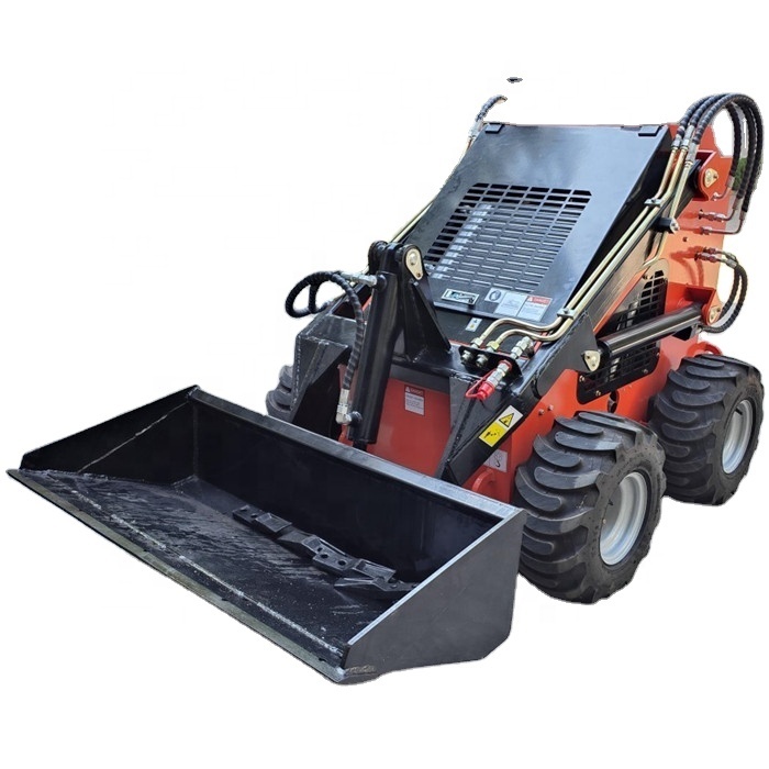 Chinese Hot Sale Ce Approved Th380g Mini Loader Skid Steer with Road Snow Sweeper