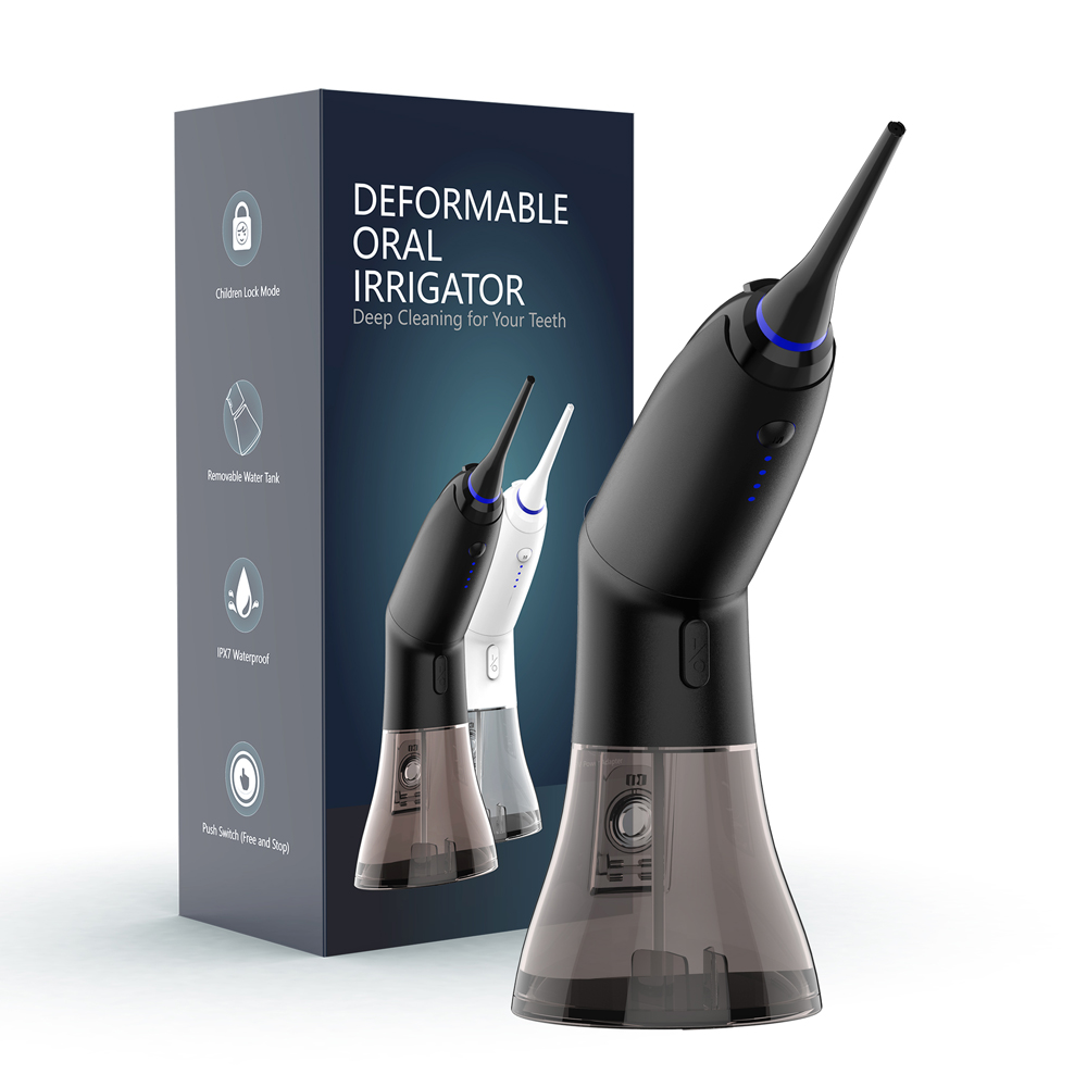 Finicare Water Flosser for Teeth Cordless Portable Oral Power Dental Floss IPX7 Waterproof 250ML 4 Modes 3 Jet Tips