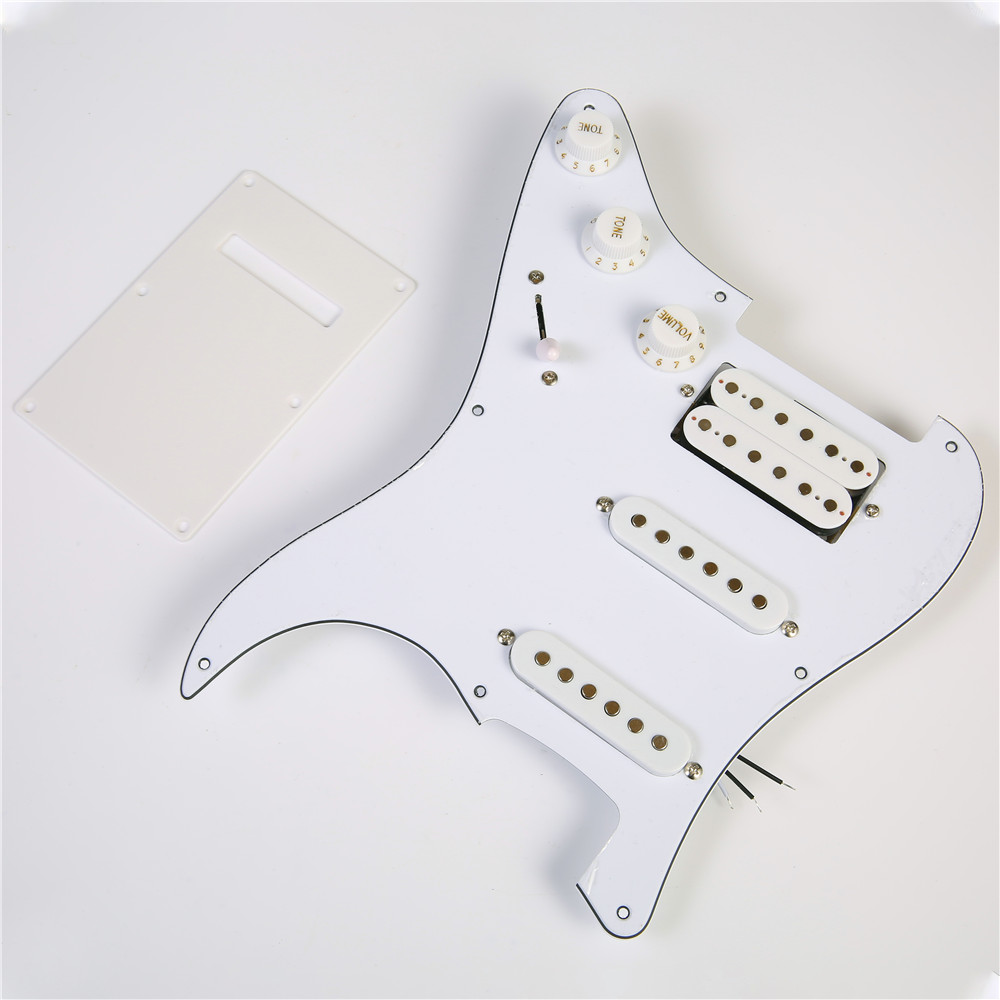 Preпроводной SSH 9 отверстия загруженный stratocaster гитарный пикап SSH W/B/W 3ply pickguard комплект для крыла американский/мексиканский Stratocaster