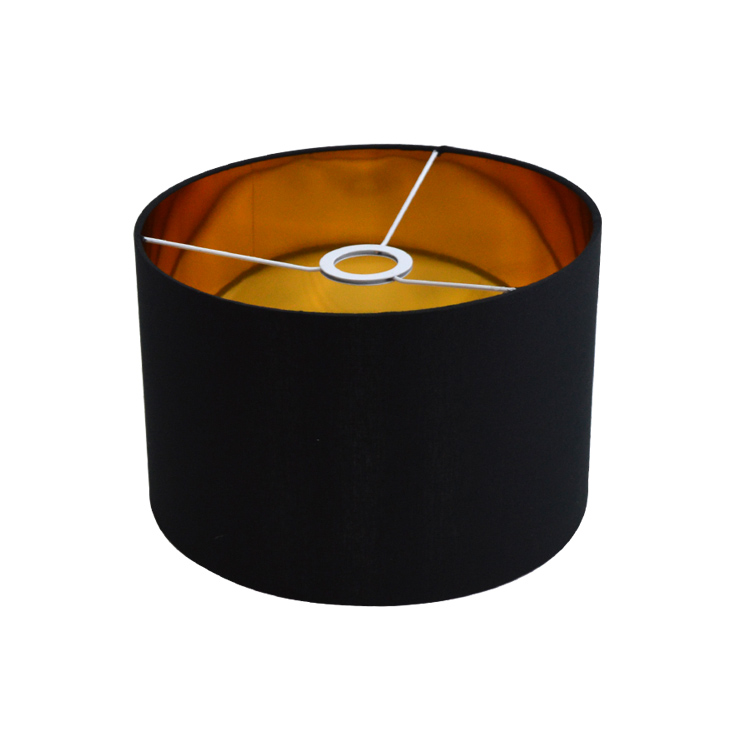 Indoor Night Light Decoration White Black Gold E27 Fabric Lampshade