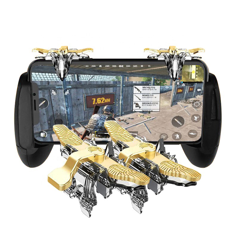 Оптовая продажа, джойстик для мобильных кнопок и игровой контроллер PUBG trigger L1R1, игровой контроллер
