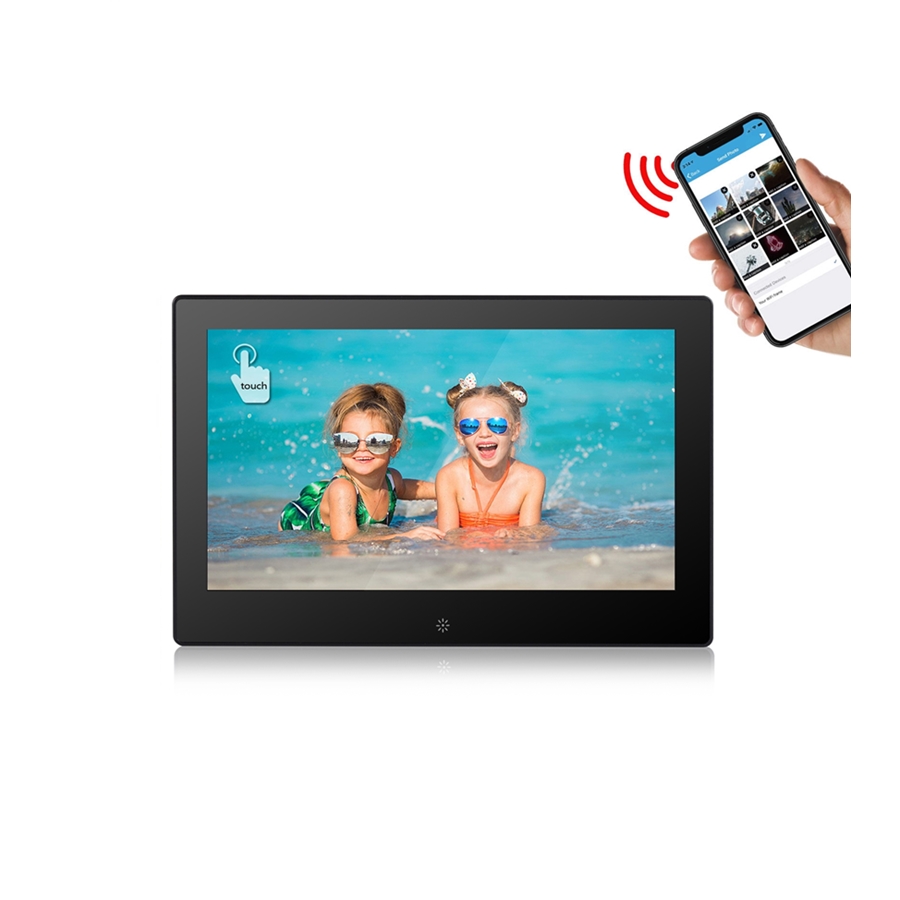 Новейшая цифровая сенсорная фоторамка Smart 1920x1080 с Wi-Fi, ЖК-экраном 11,6 дюйма, просмотр фотографий с управлением приложением в облаке