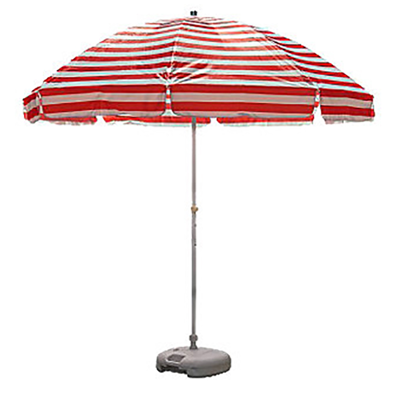 Stripe Oxford two fold promotion umbrella outdoor beach umbrella custom logo