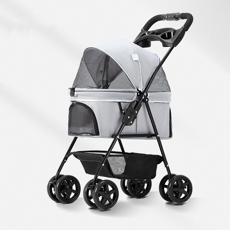 Luxury Folding Outdoor Dog Strollers Pet Trolley For Sale Twin Pet Stroller Pet For Cats Dog