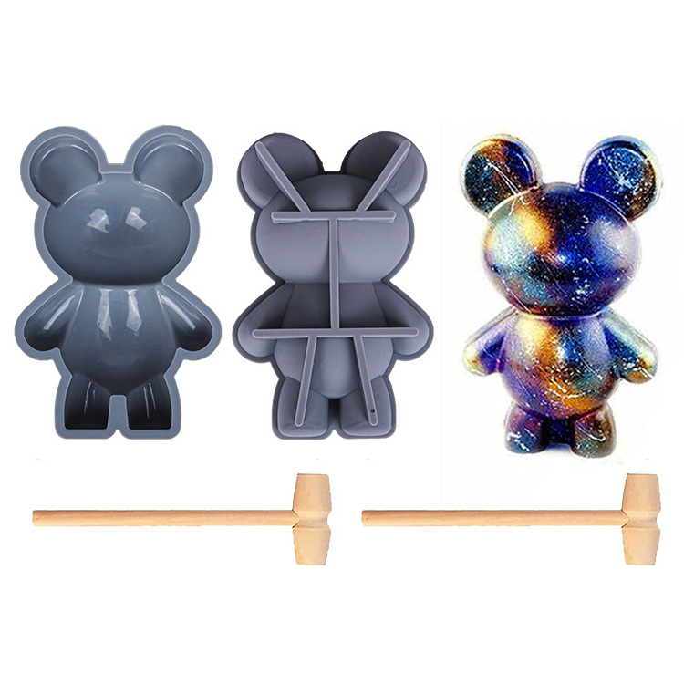 XINCHOUT Cartoon Bear Shaped Animals Silicone Moulds,Chocolate Candy resin mold DIY baking tool