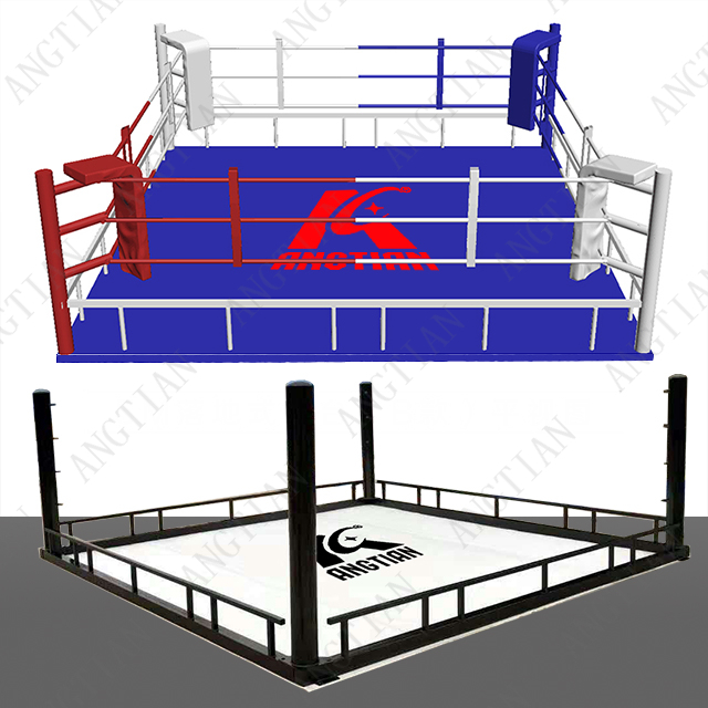 ANGTIAN напольное и приподнятое боксерское кольцо MMA для бокса, боксерские удары, тренировки Sanda Muay Thai