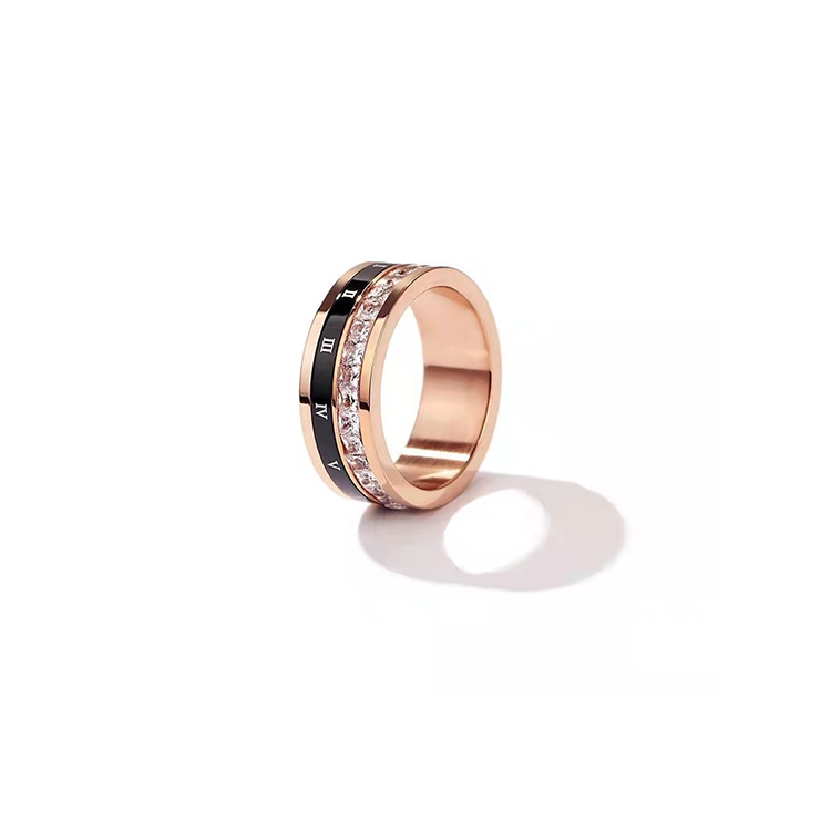 Attractive Price Trendy New Type Personality Chunky Rose Gold Ring Women
