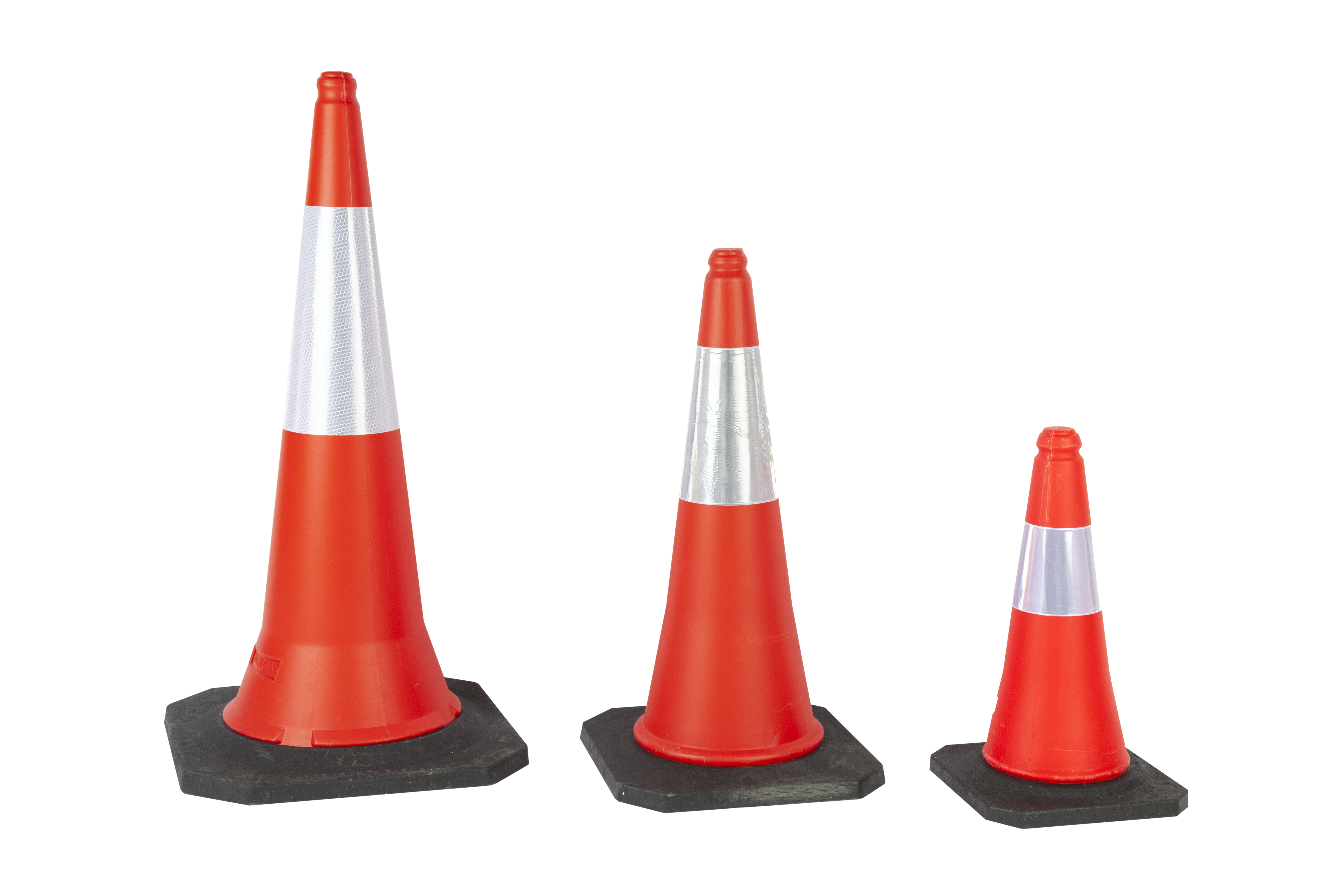 1 M PE Cone 5 кг с черным резиновым основанием PE Traffic Cone