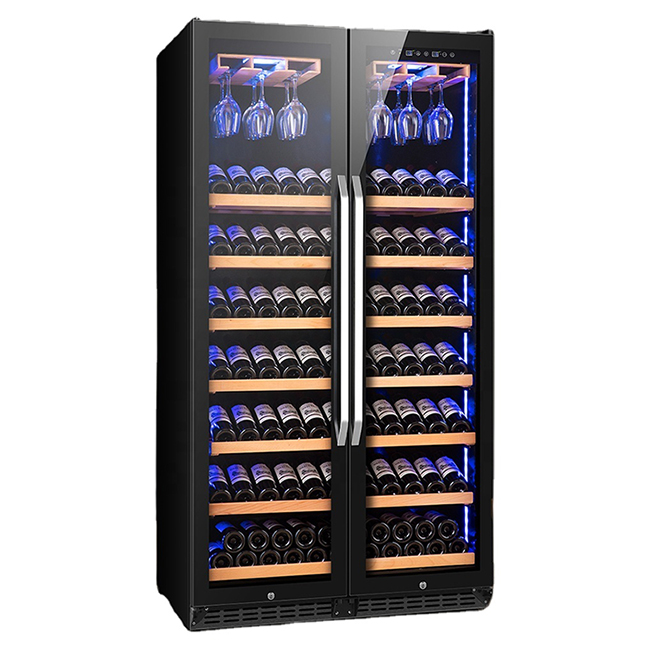 Wine cooler Cellar with large capacity and double zones use for commercial
