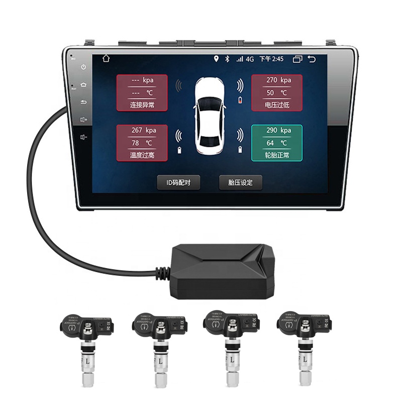 TPMS Para Android DVD Android телефон внутренний Датчик Автомобильная система сигнализации давления в шинах