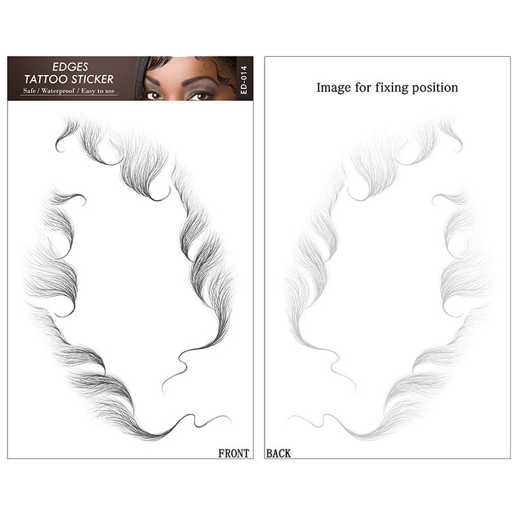 Hot Sale Wig Accessories Multiple Designs Baby Bangs Hair Tattoo Sticker Hot Sale Multiple Designs Baby Hair tattoo sticker