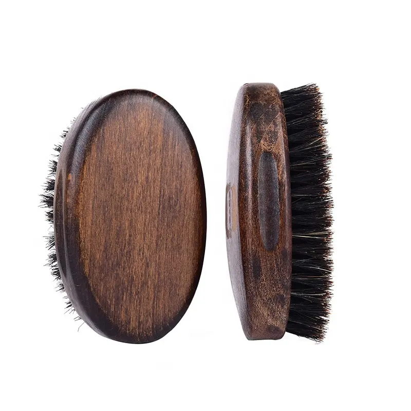 Hot sale low MOQ natural boar bristle beard brush wooden for men