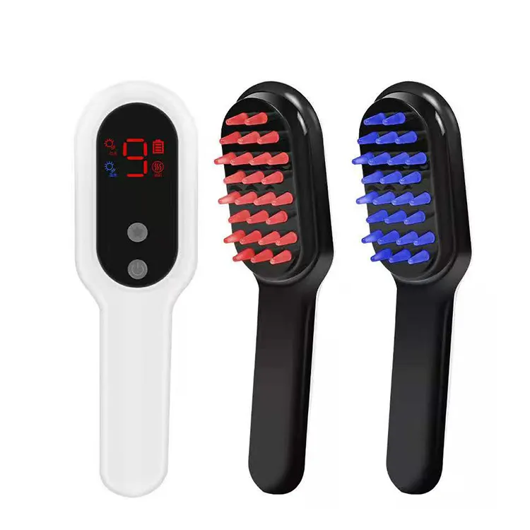 Factory Price Comb Growth Led Infrared Magnetic Head Massager 2022 Brush Massage For Hair Electric