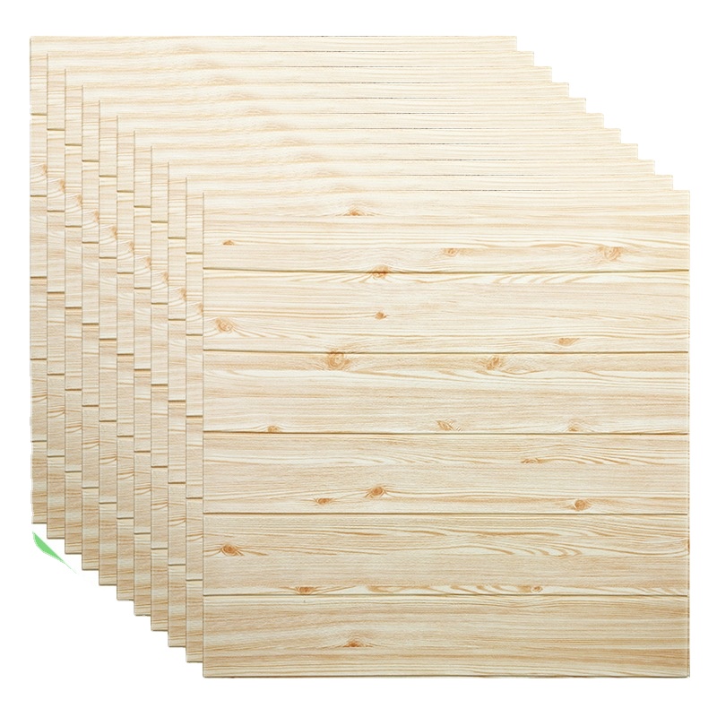 Self Adhesive Pe Foam Waterproof wall sticker wood grain adhesive wall paper tile sticker 3d foam brick home decoration