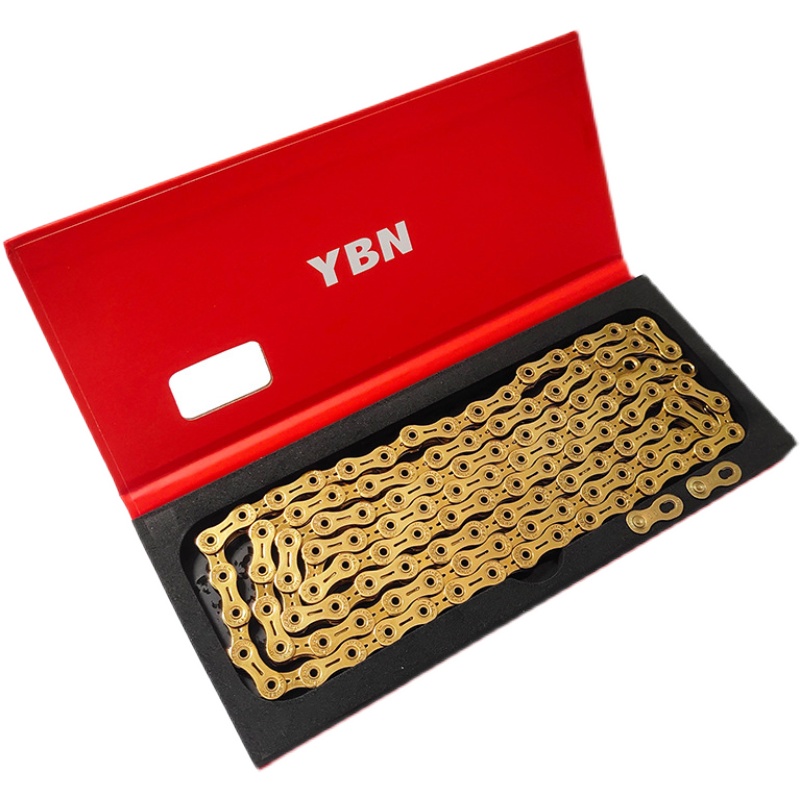 YBN 8/9/10/11/12 скорости инструмент для демонтажа цепи велосипеда (объект соглашения о качестве предоставляемых услуг H11-TIG золото с титановым покрытием MTB дорожный велосипед цвет цепи для SRAM/campanolo системы