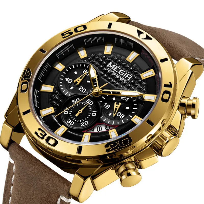 MEGIR 2094 Creative Wristwatch Private Label Men Watch Chronograph Sport Quartz Watch Relogio Masculino