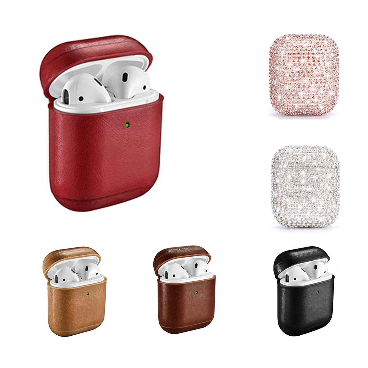 2021 Модный Роскошный чехол на заказ для Airpods 2 красивый милый женский ювелирный блестящий чехол для роскошного футляра Airpod