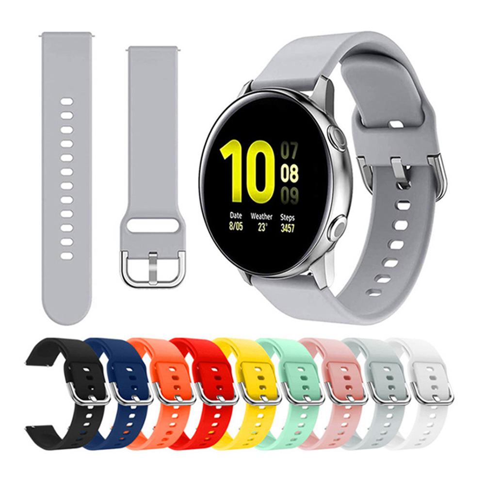 Ремешок для часов 20 мм 22 мм 44 мм 46 мм, силиконовый браслет для Samsung galaxy watch, Active 2 gear sport