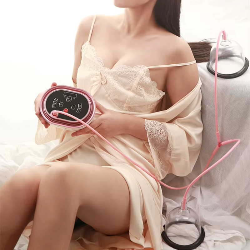 2025 Vacuum EMS Vibration Rechargeable Home Cupping Breast Care Sexy Firming Breast Enlargement Breast Massage Machine