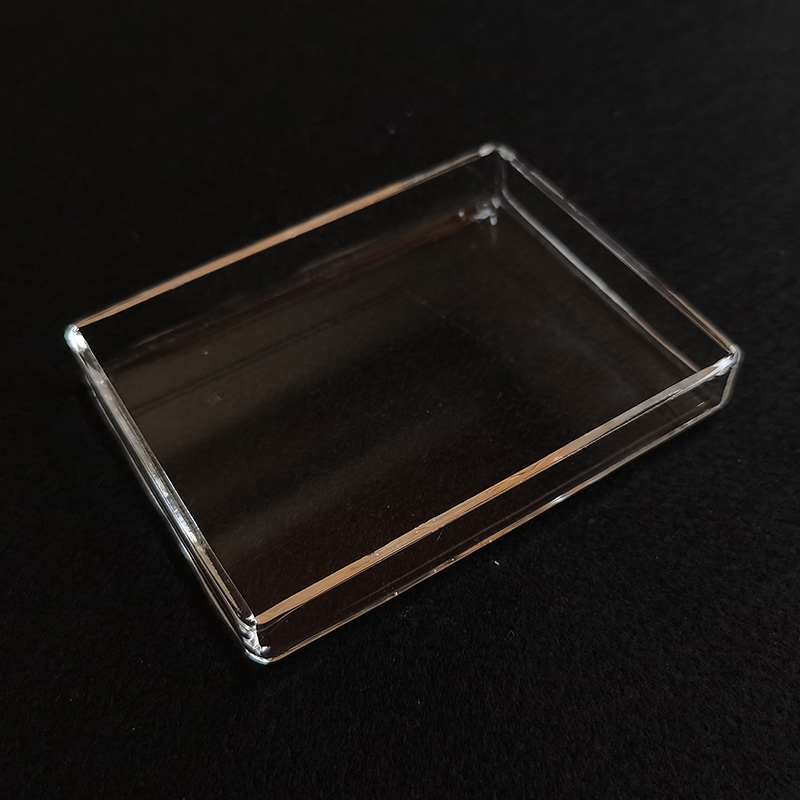 Customized rectangular quartz culture dish with fused quartz plate