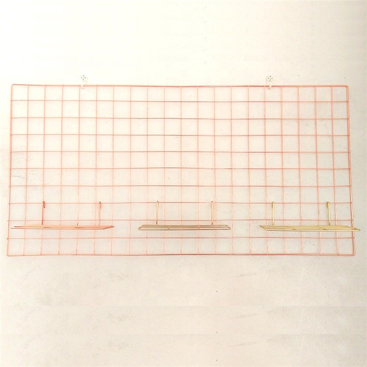 Wire wall grid panel home decorative gold metal grid metal display grid panels MP-51