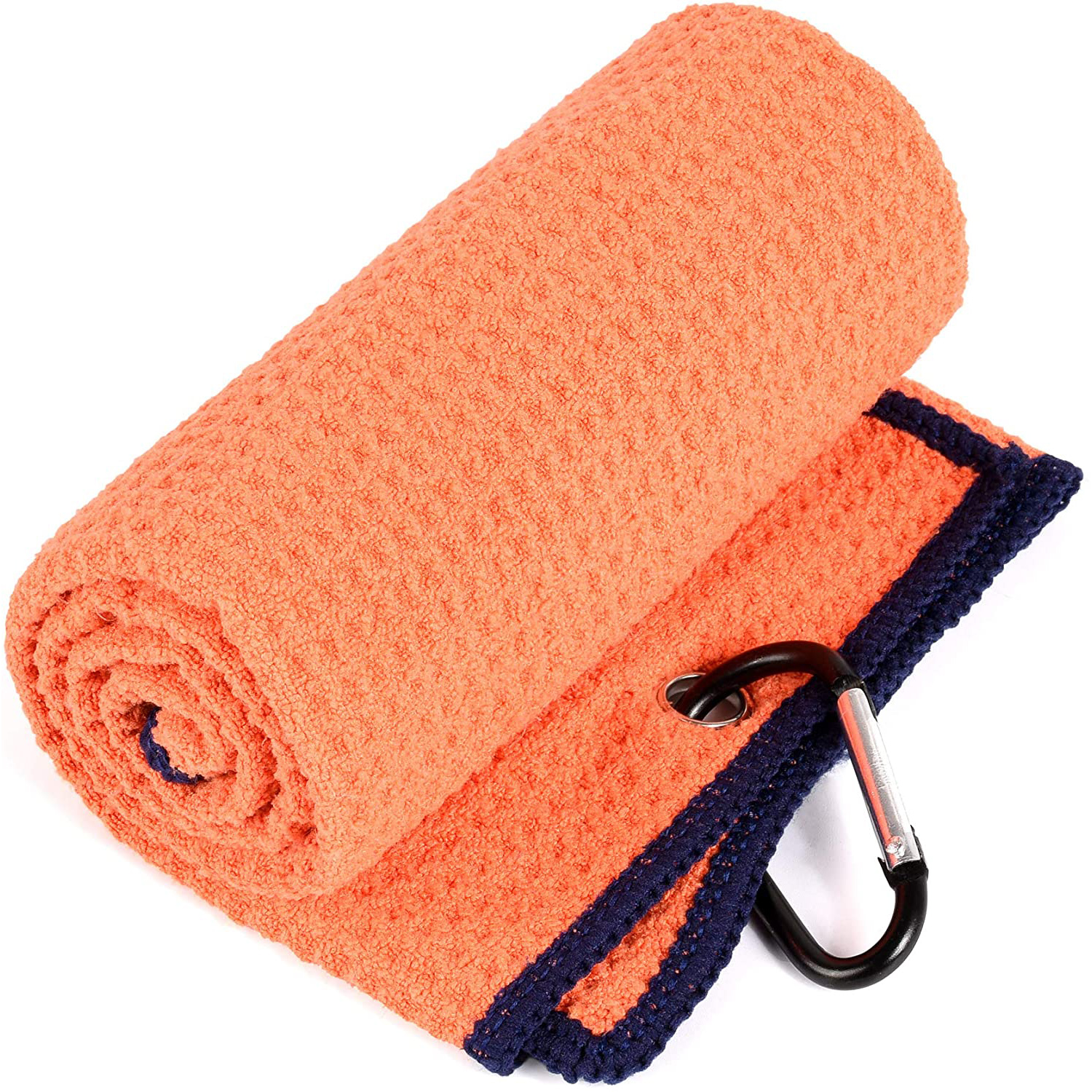 Personalised logo absorbent quick dry tri-fold golf towels microfiber polyester waffle luxury