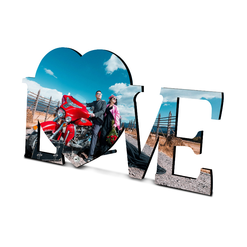 Сублимационная фоторамка МДФ «Love», деревянные блочные картины в форме рамы МДФ, 29*15*0,5 см