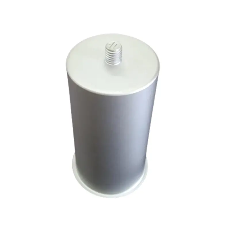 Oval aluminum capacitor case with black coating or golden coating